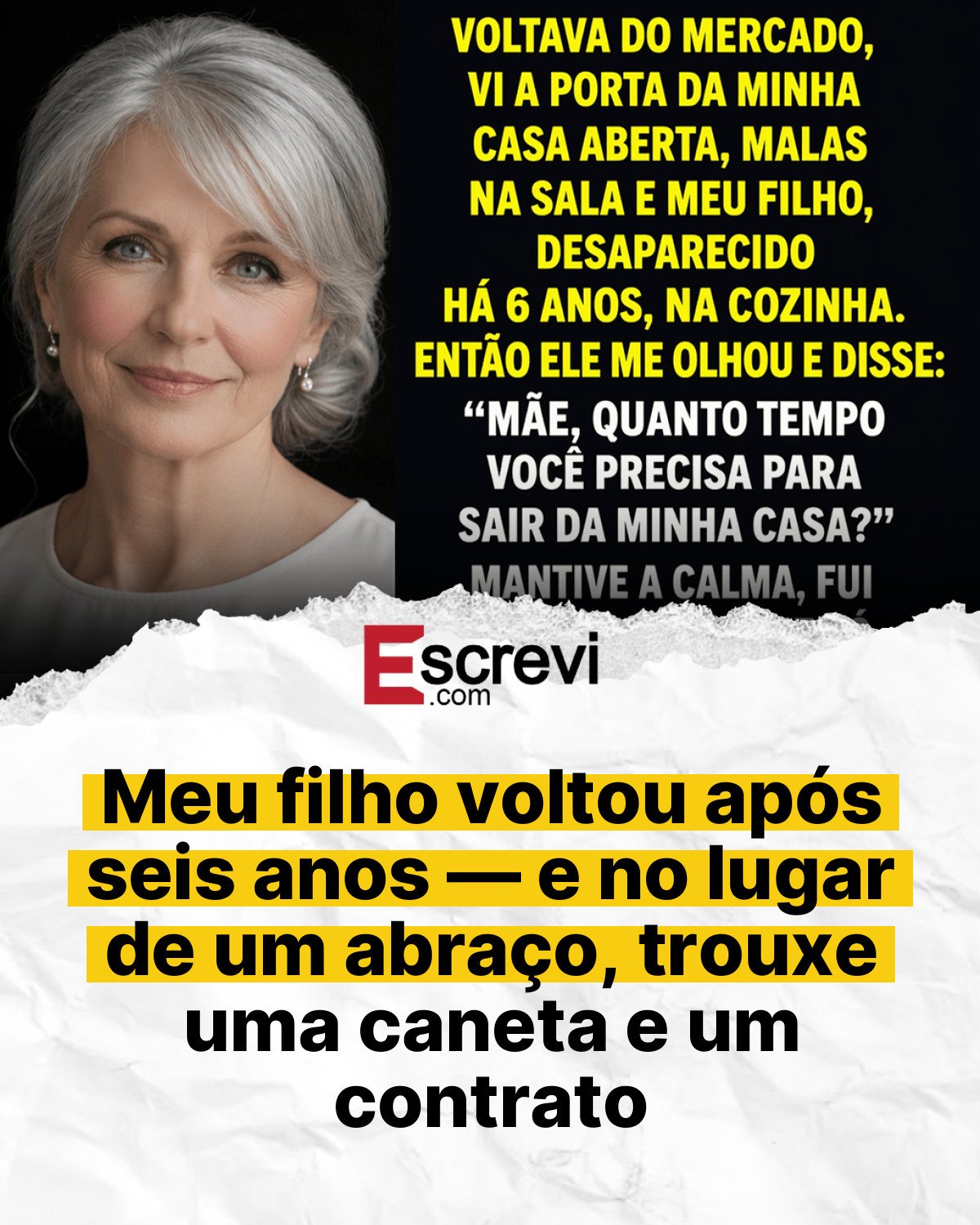 Meu filho voltou após seis anos — e no lugar de um abraço, trouxe uma caneta e um contrato card branco