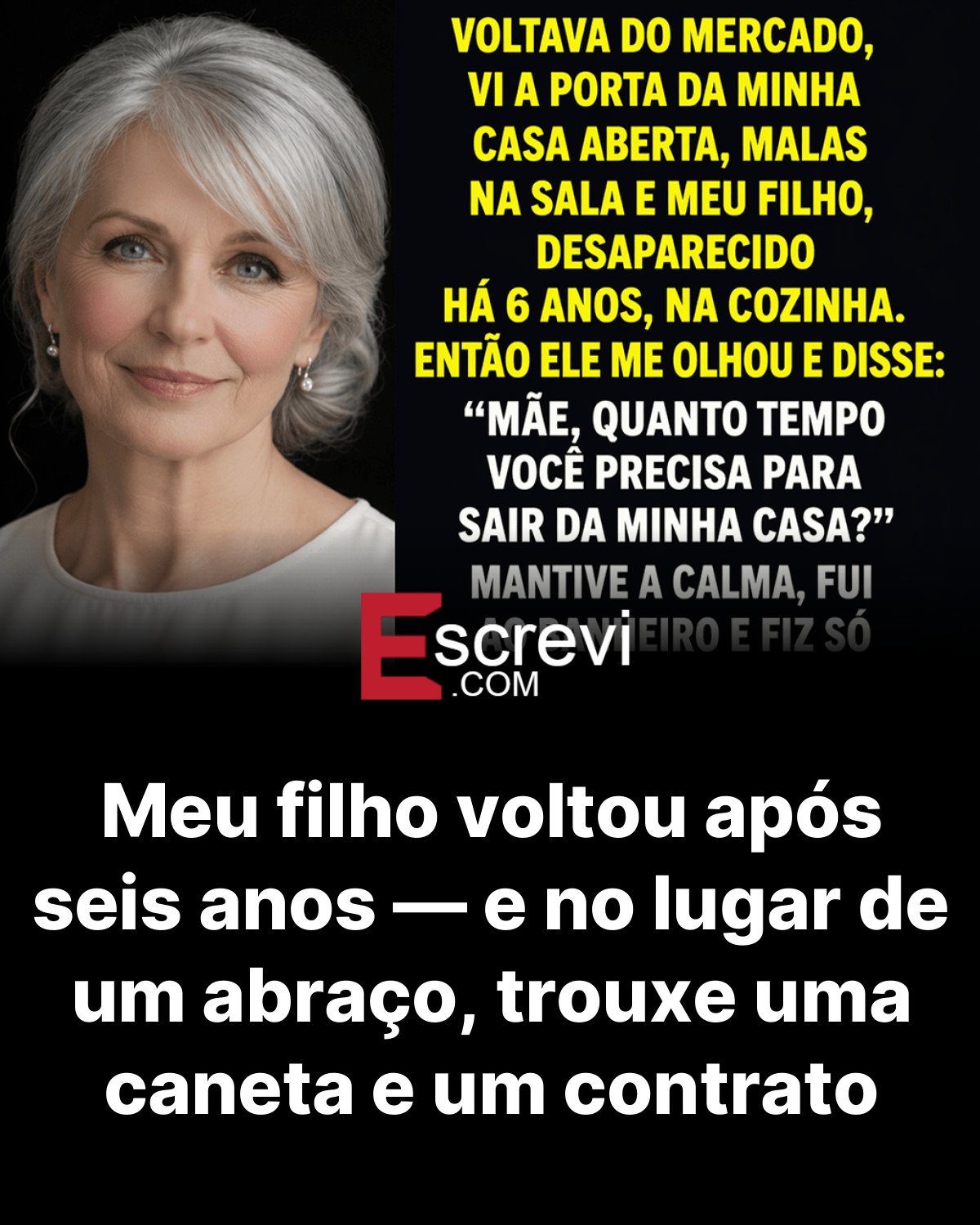 Meu filho voltou após seis anos — e no lugar de um abraço, trouxe uma caneta e um contrato card preto