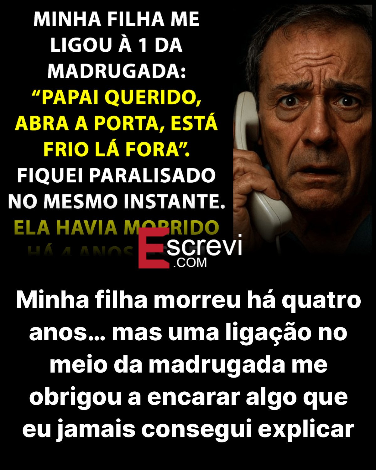Minha filha morreu há quatro anos… mas uma ligação no meio da madrugada me obrigou a encarar algo que eu jamais consegui explicar card preto