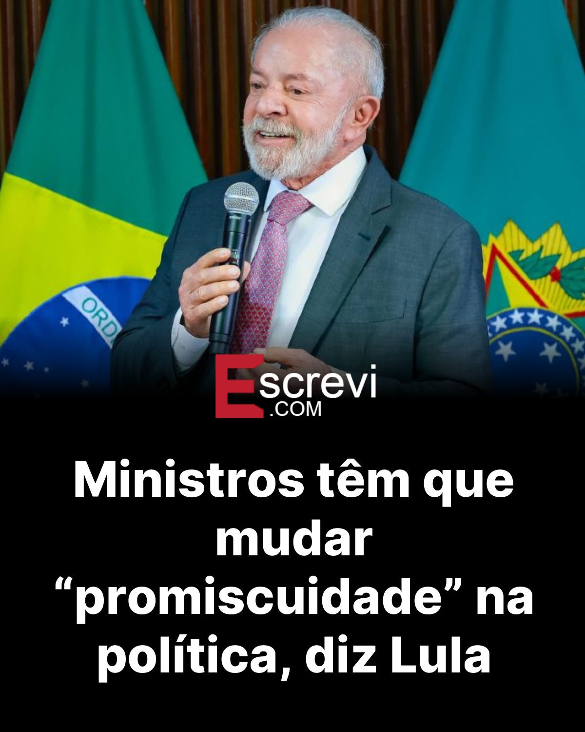 Ministros têm que mudar “promiscuidade” na política, diz Lula card preto