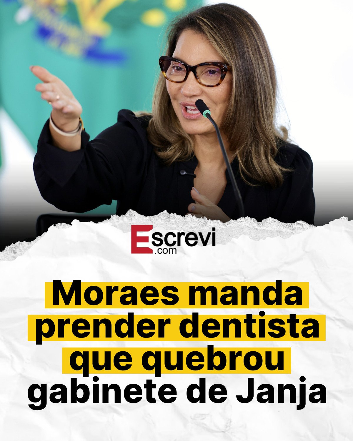 Moraes manda prender dentista que quebrou gabinete de Janja card branco