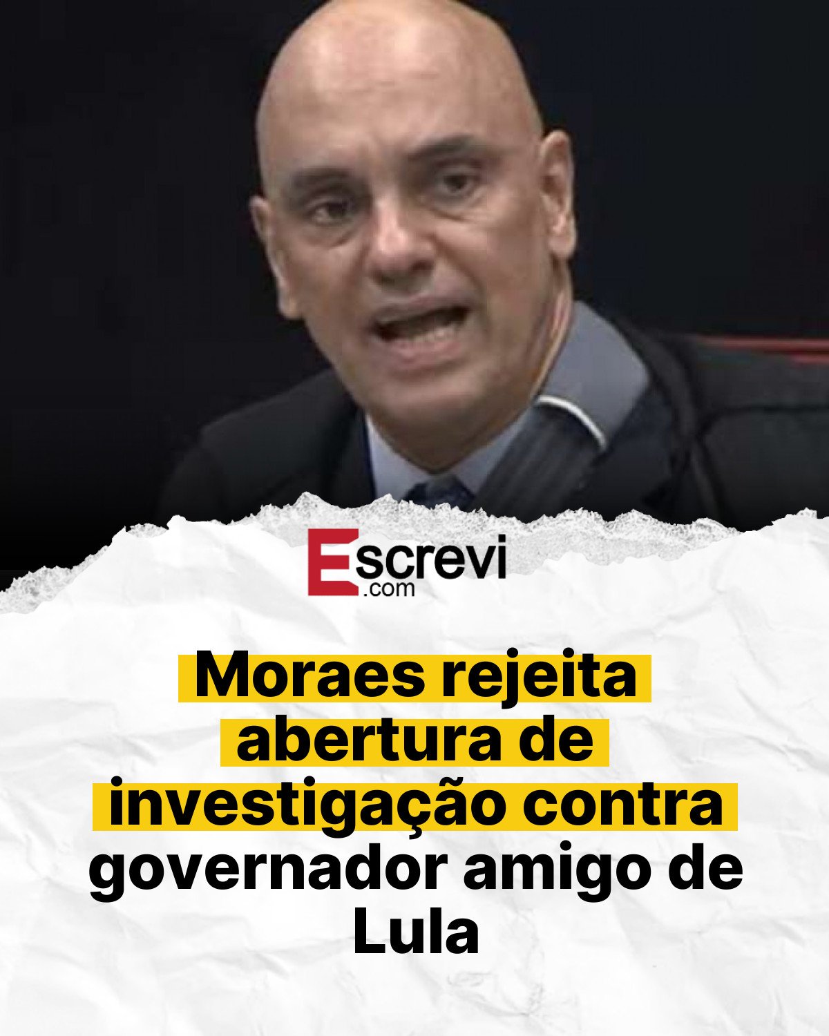 Moraes rejeita abertura de investigação contra governador amigo de Lula card branco