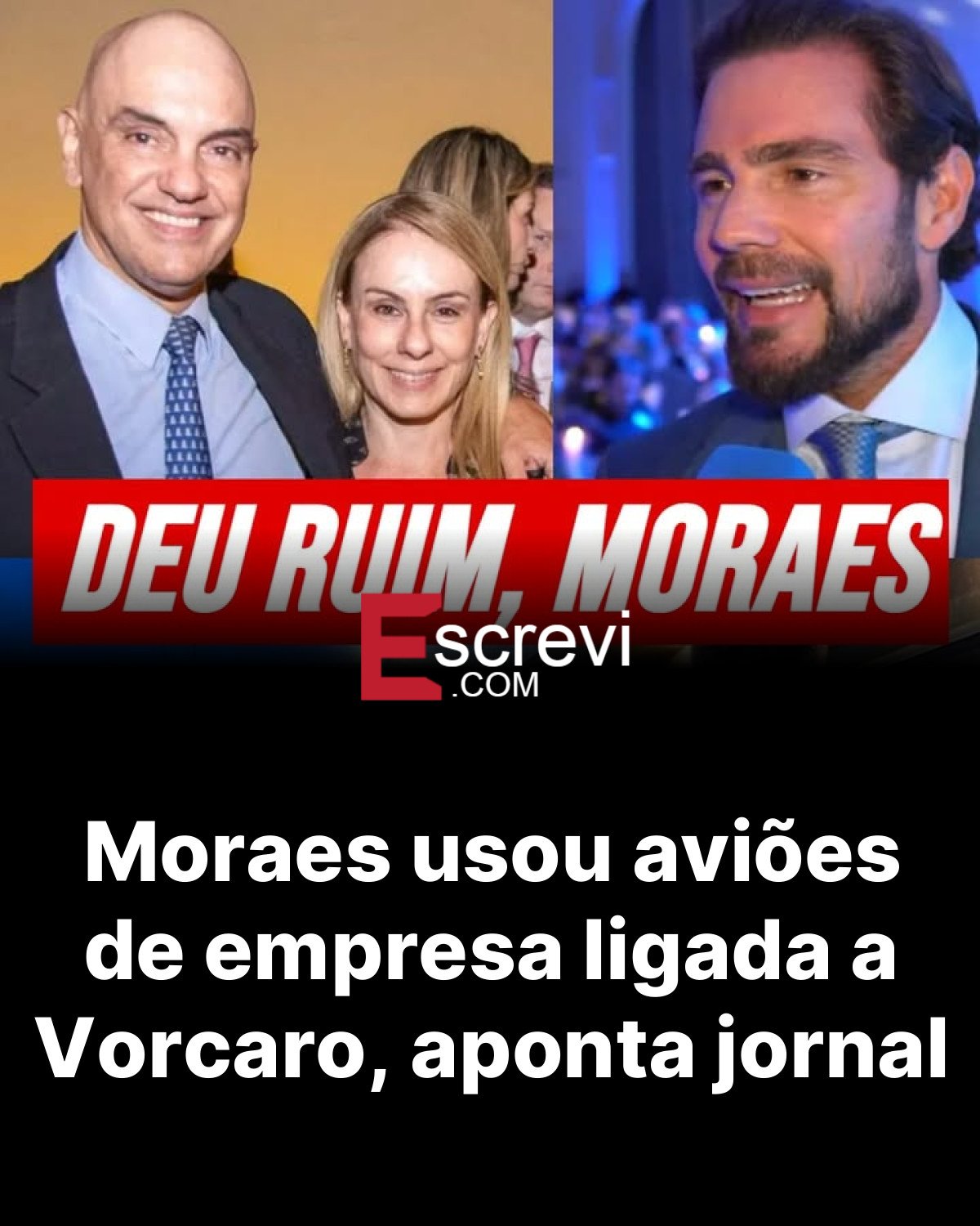 Moraes usou aviões de empresa ligada a Vorcaro, aponta jornal card preto