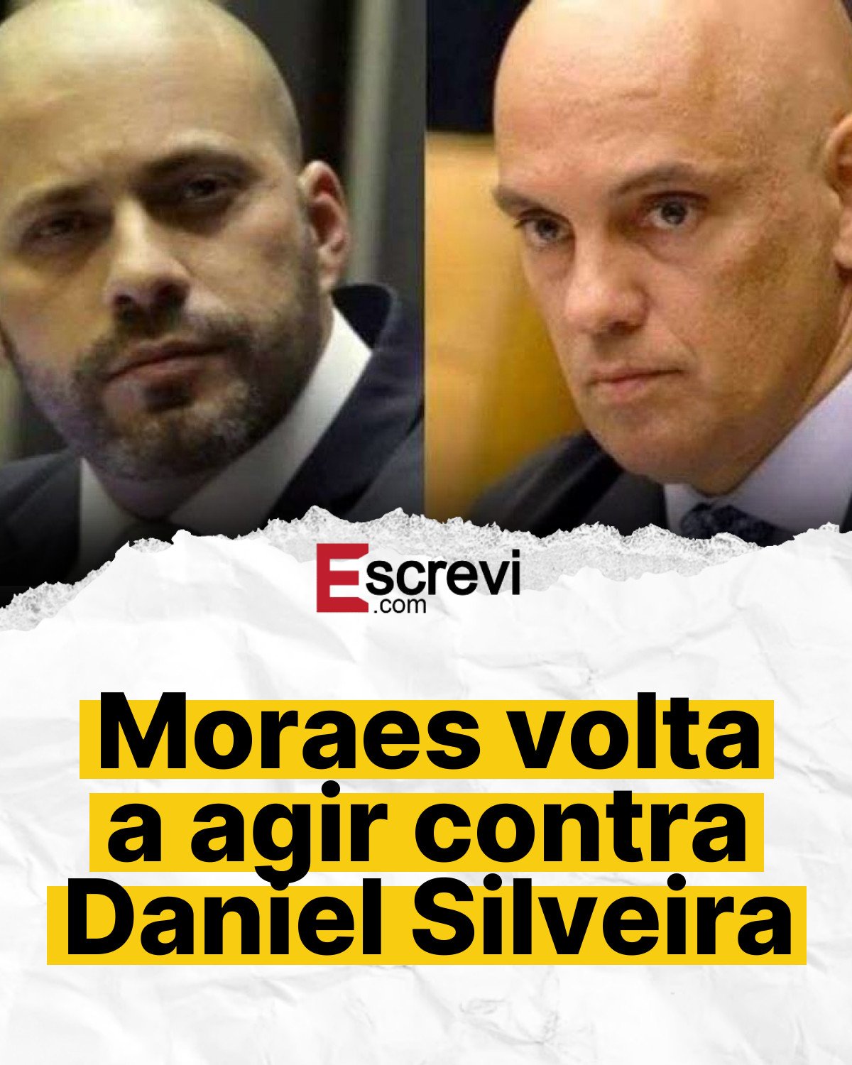 Moraes volta a agir contra Daniel Silveira card branco