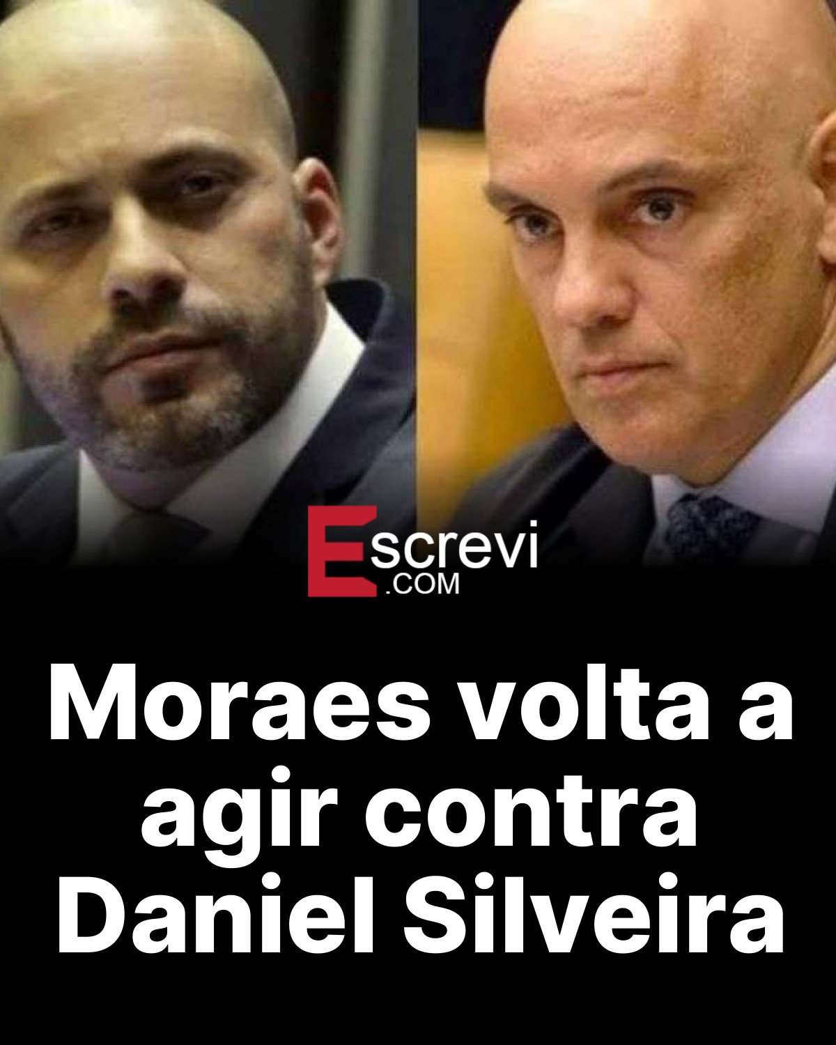 Moraes volta a agir contra Daniel Silveira card preto
