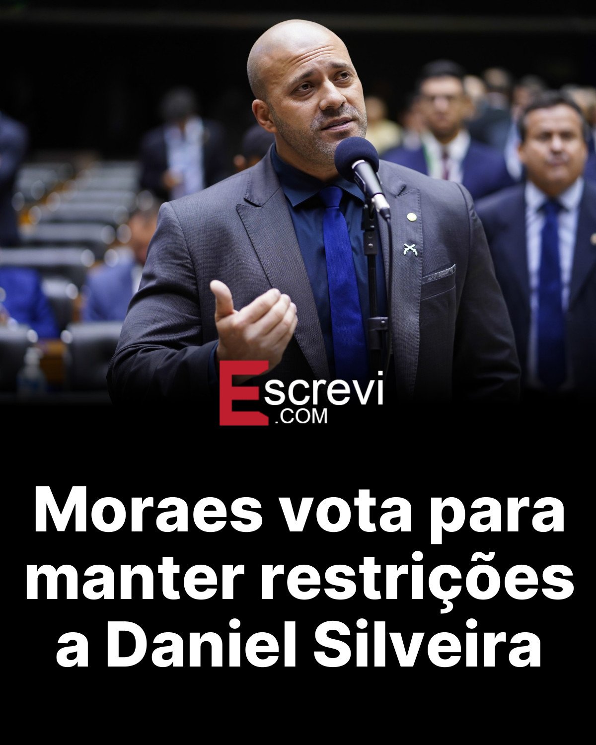 Moraes vota para manter restrições a Daniel Silveira card preto