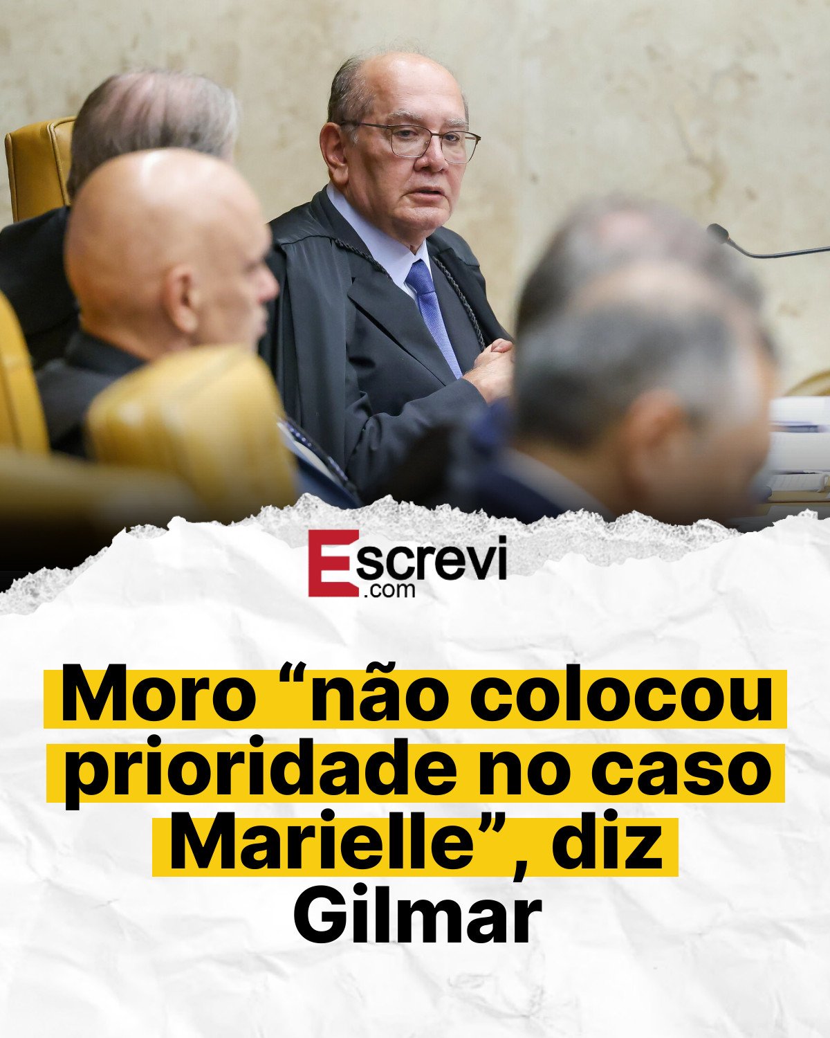 Moro “não colocou prioridade no caso Marielle”, diz Gilmar card branco
