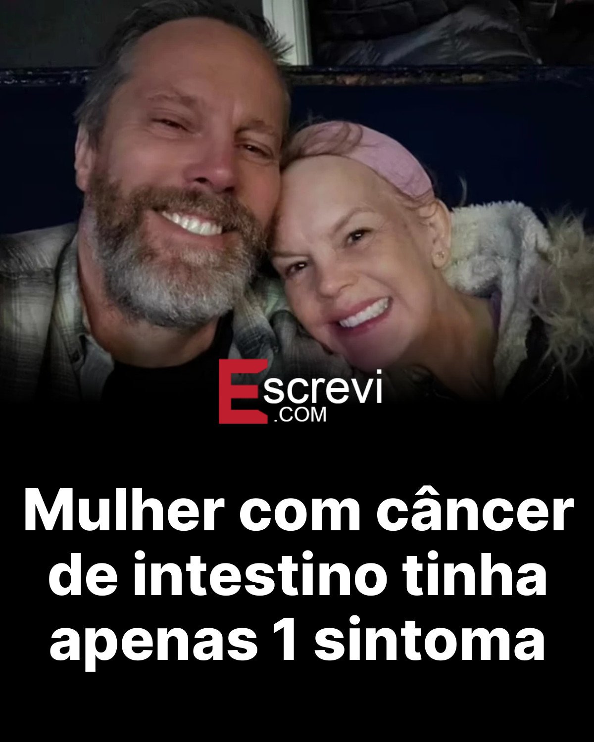 Mulher com câncer de intestino tinha apenas 1 sintoma card preto