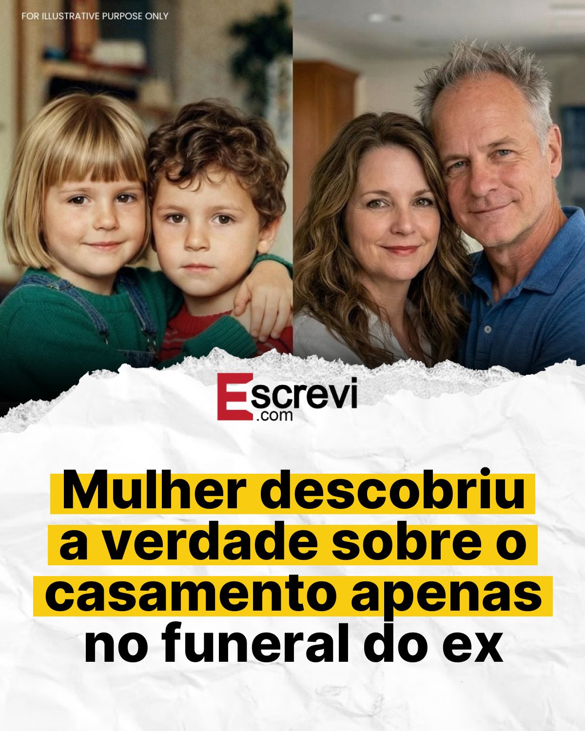Mulher descobriu a verdade sobre o casamento apenas no funeral do ex card branco