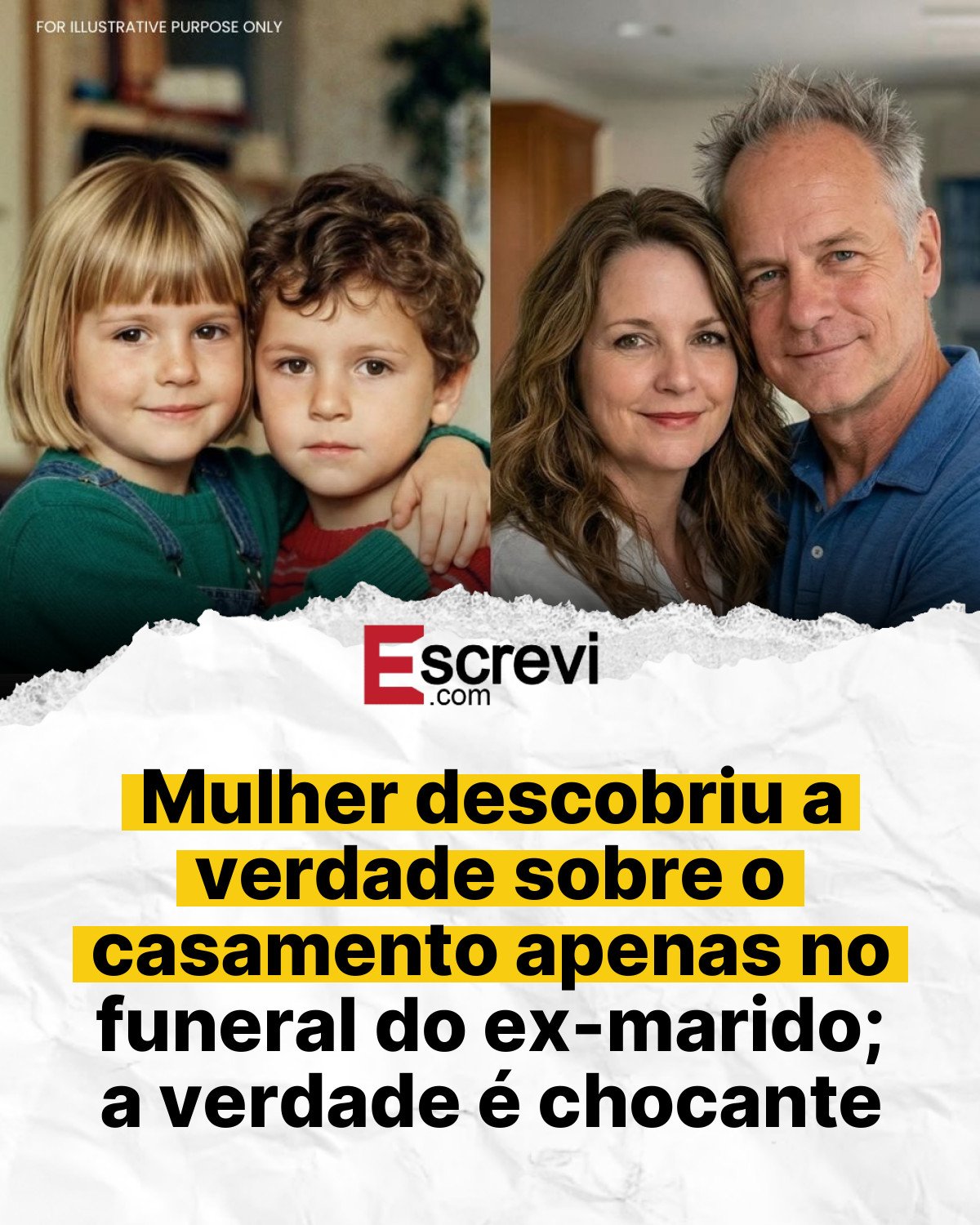 Mulher descobriu a verdade sobre o casamento apenas no funeral do ex-marido; a verdade é chocante card branco