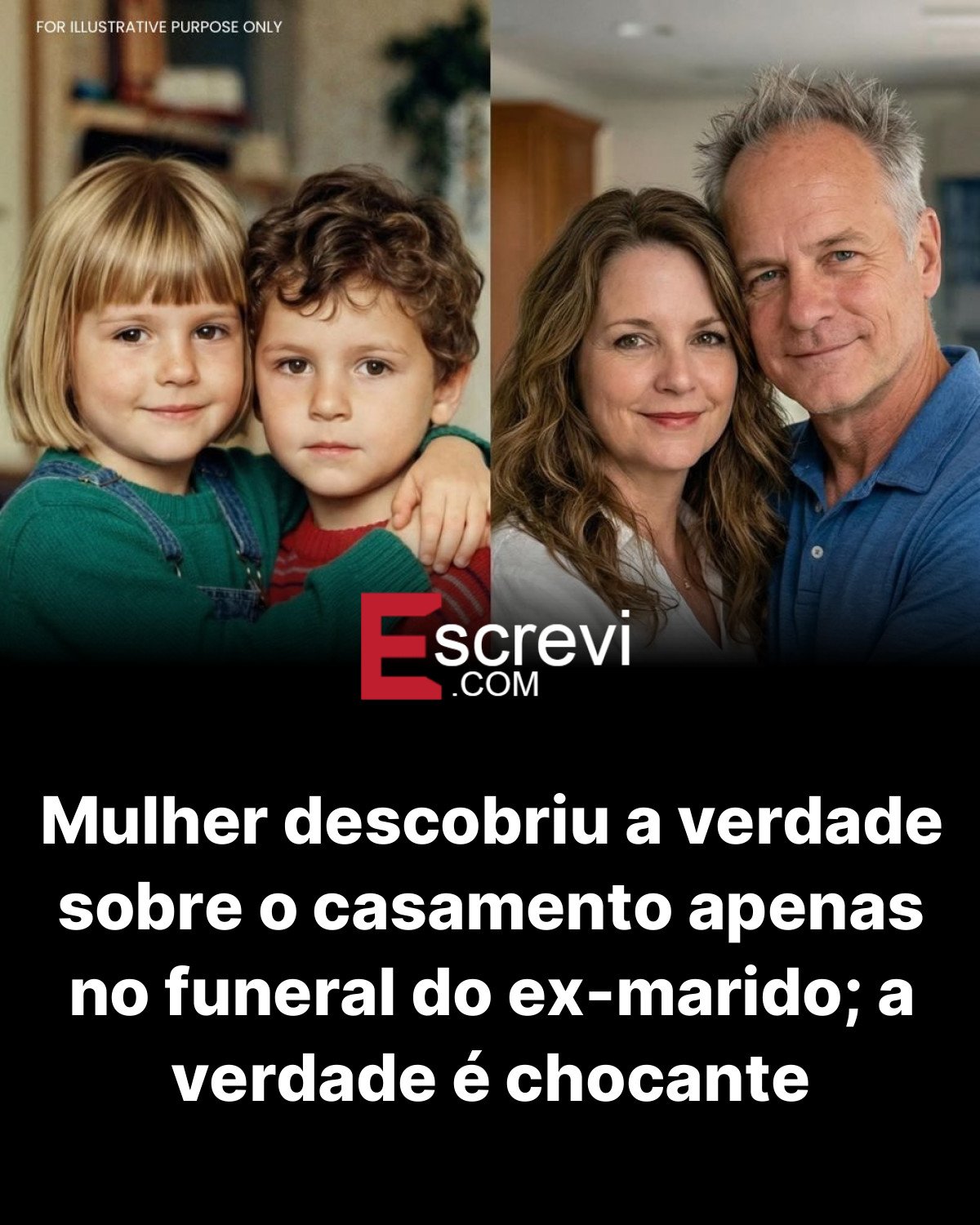 Mulher descobriu a verdade sobre o casamento apenas no funeral do ex-marido; a verdade é chocante card preto