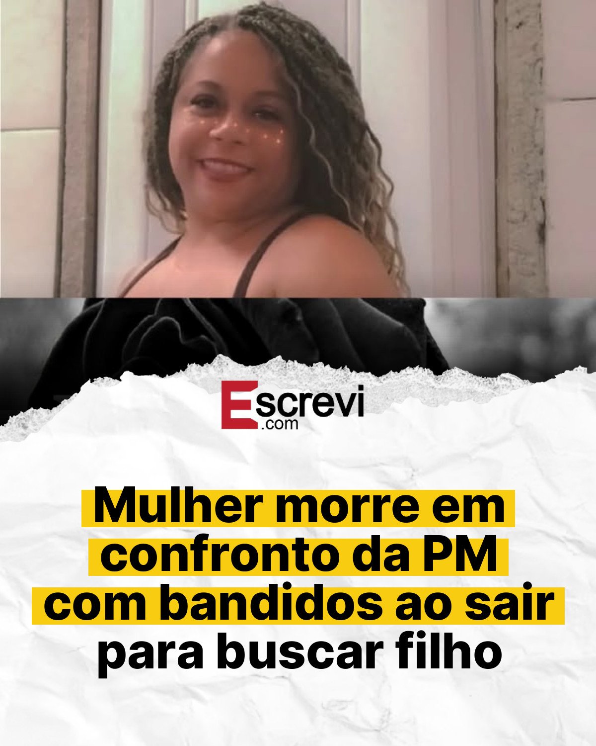 Mulher morre em confronto da PM com bandidos ao sair para buscar filho card branco