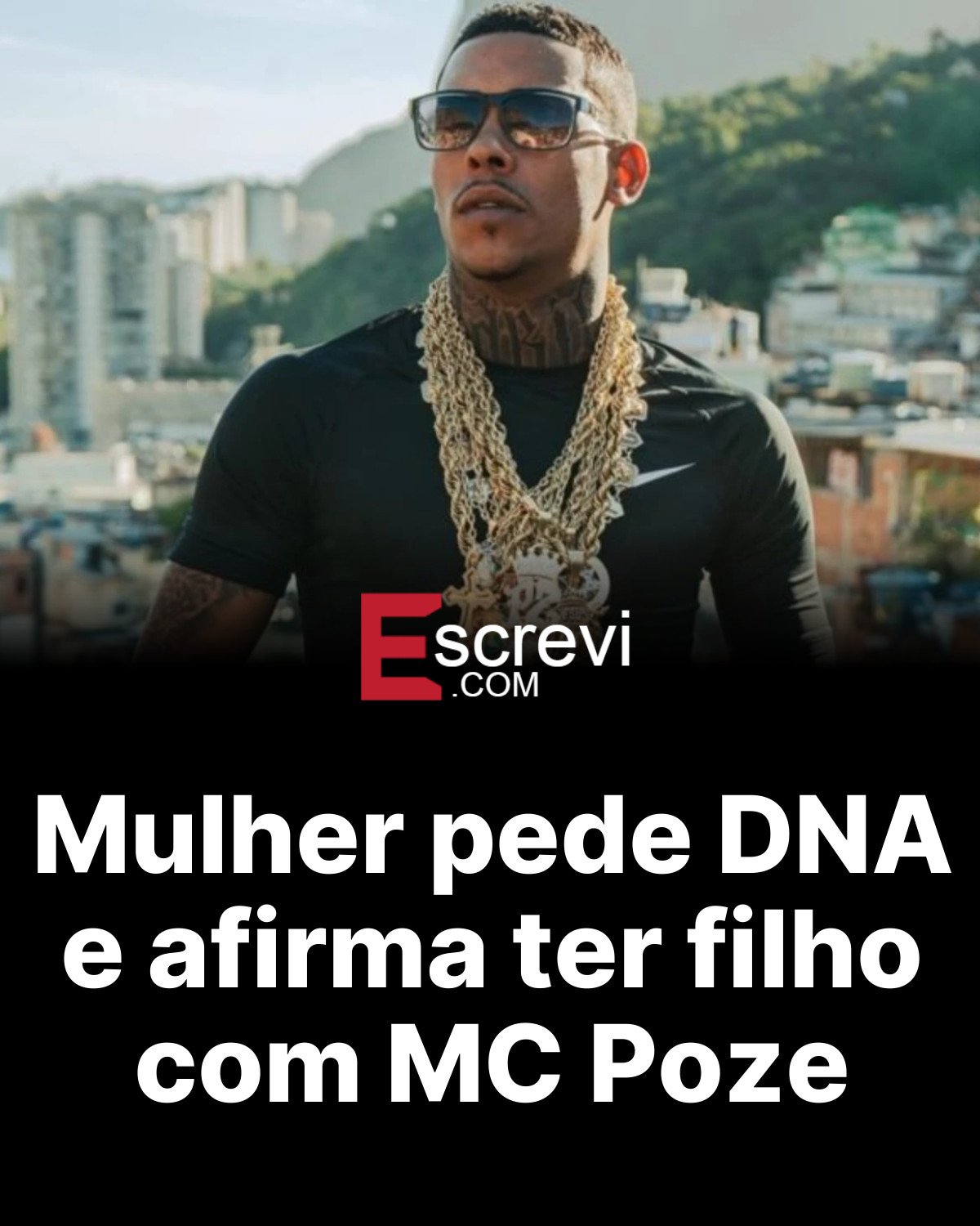 Mulher pede DNA e afirma ter filho com MC Poze card preto
