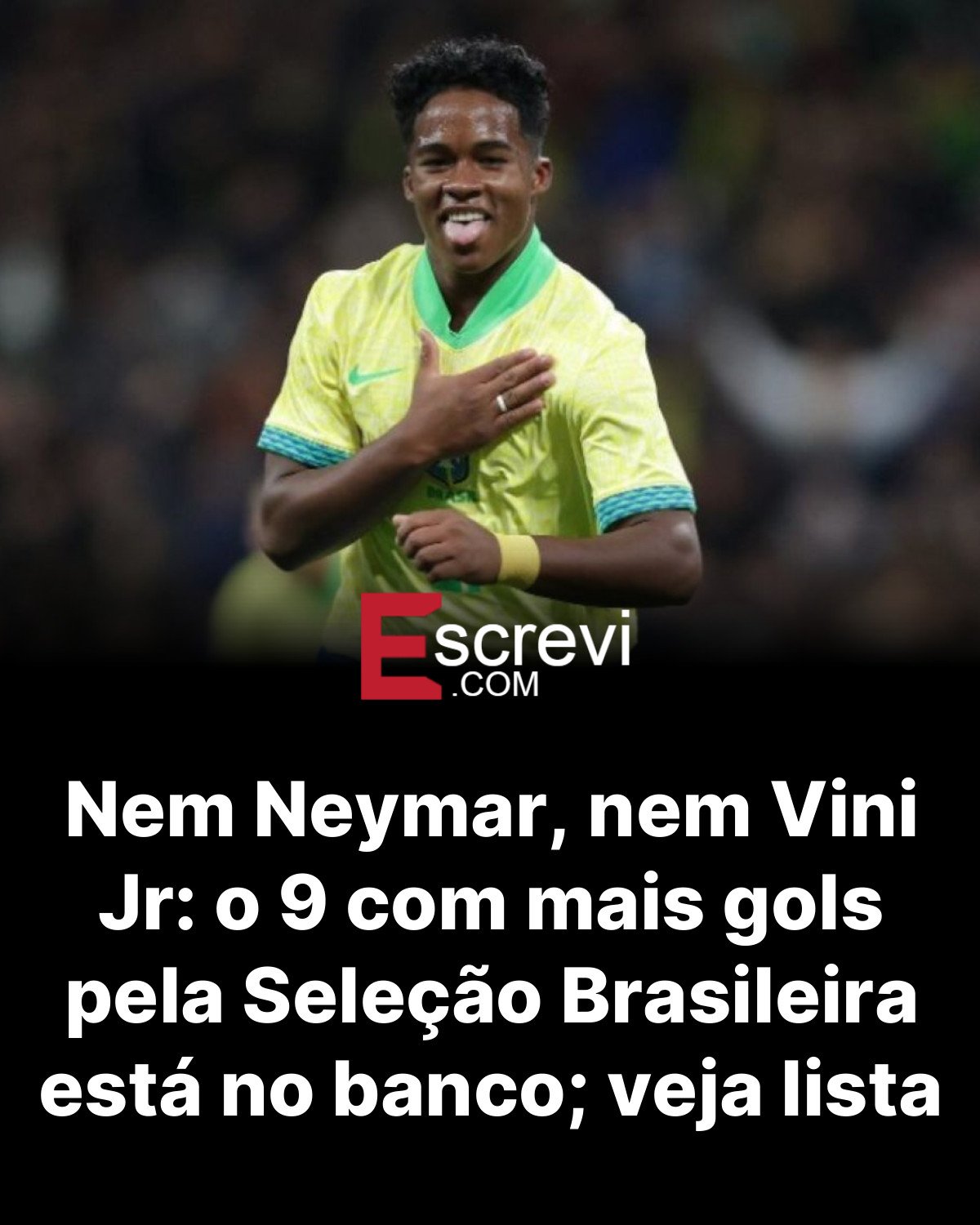 Nem Neymar, nem Vini Jr: o 9 com mais gols pela Seleção Brasileira está no banco; veja lista card preto