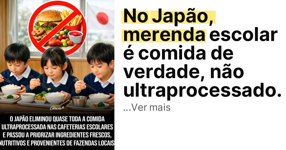 No Japão, merenda escolar é comida de verdade, não ultraprocessado. imagem principal