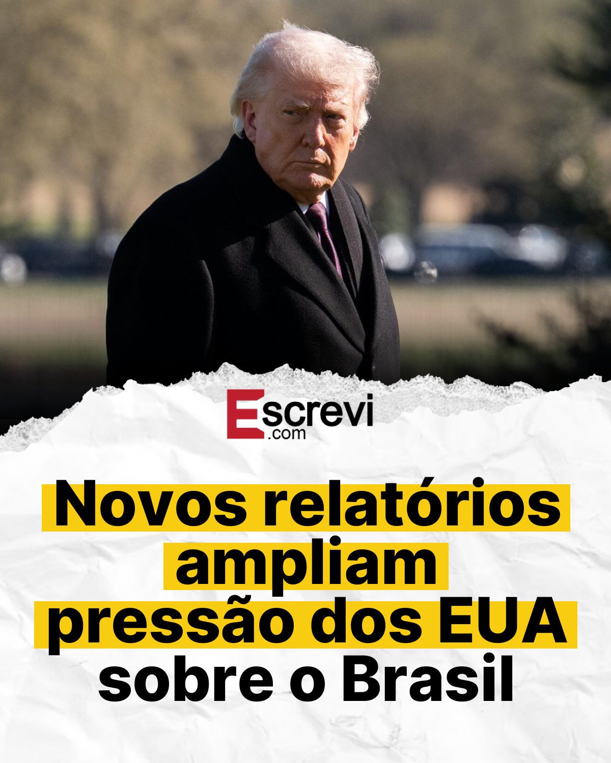 Novos relatórios ampliam pressão dos EUA sobre o Brasil card branco