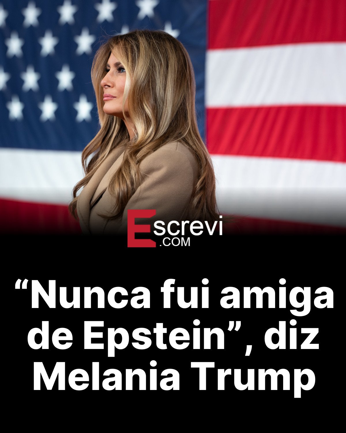 “Nunca fui amiga de Epstein”, diz Melania Trump card preto