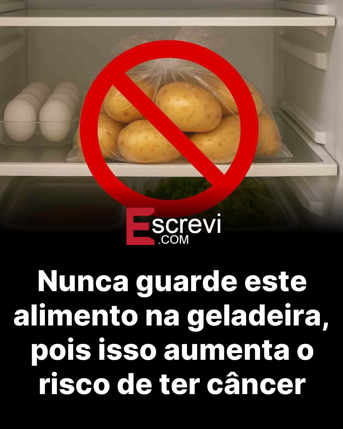 Nunca guarde este alimento na geladeira, pois isso aumenta o risco de ter câncer card preto