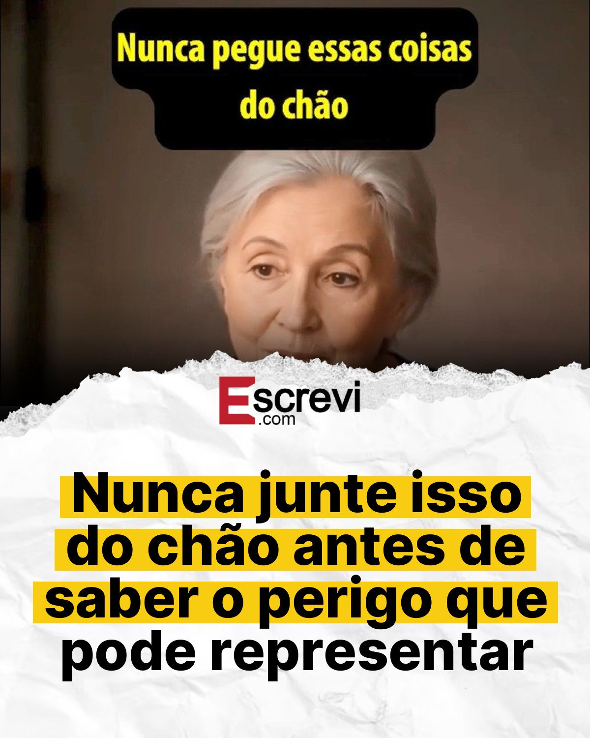 Nunca junte isso do chão antes de saber o perigo que pode representar card branco
