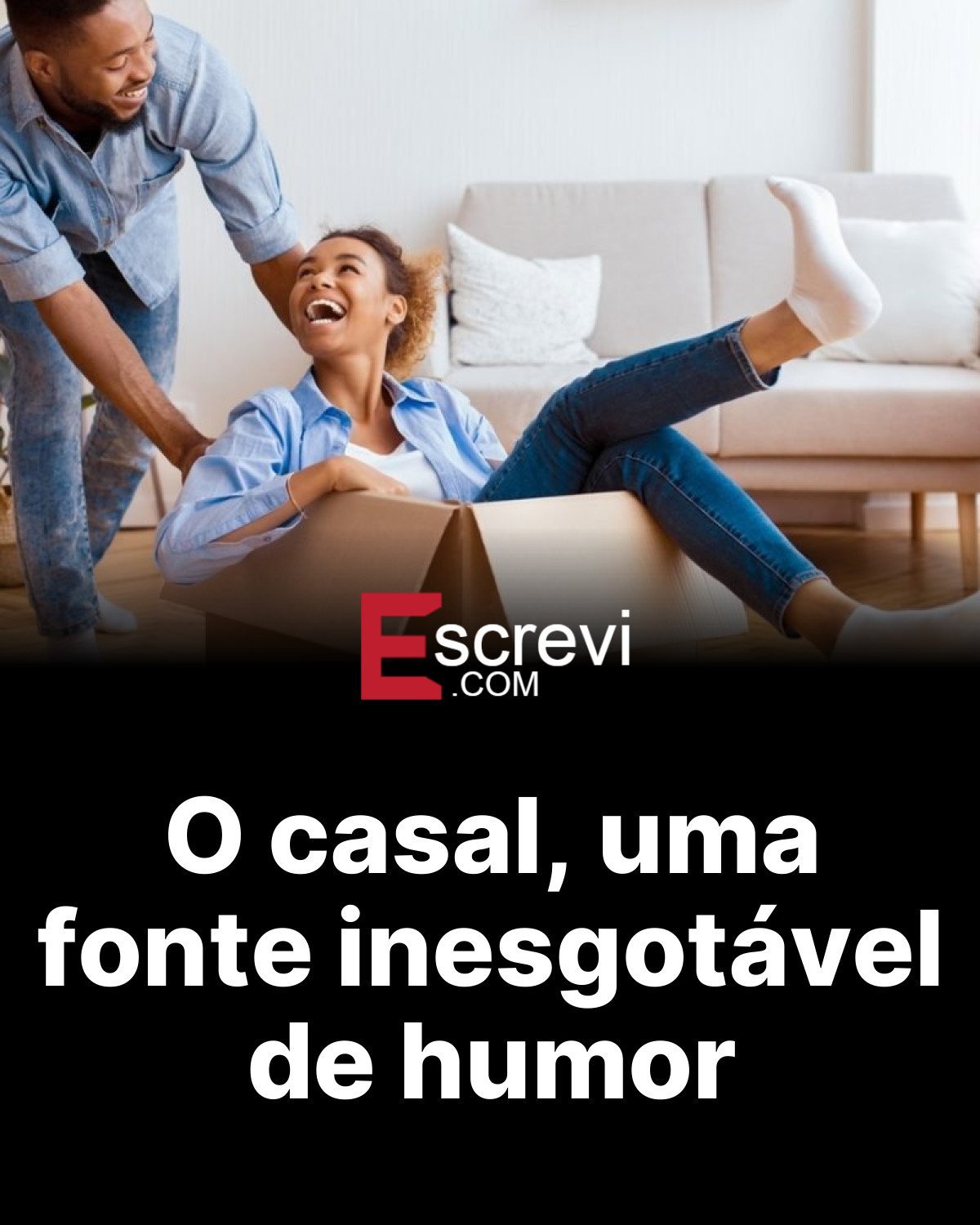 O casal, uma fonte inesgotável de humor card preto