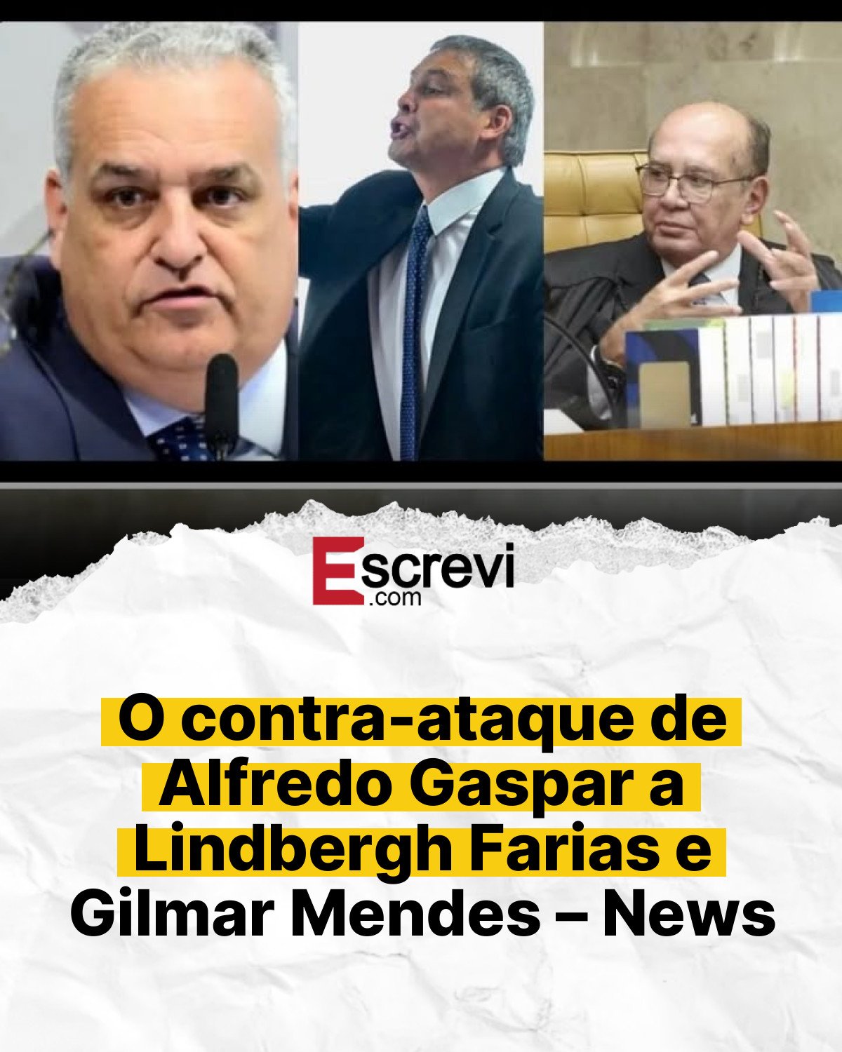 O contra-ataque de Alfredo Gaspar a Lindbergh Farias e Gilmar Mendes – News card branco