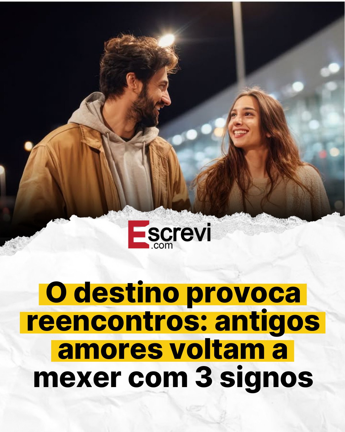 O destino provoca reencontros: antigos amores voltam a mexer com 3 signos card branco