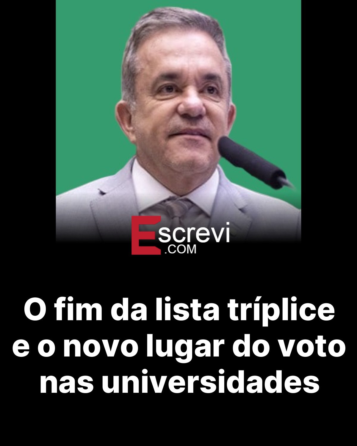 O fim da lista tríplice e o novo lugar do voto nas universidades card preto