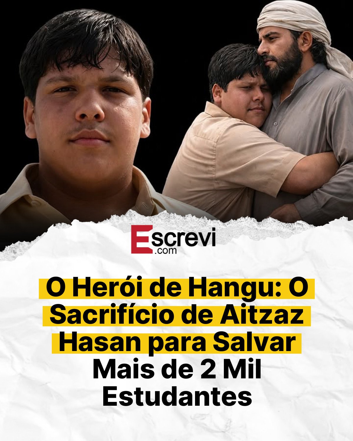 O Herói de Hangu: O Sacrifício de Aitzaz Hasan para Salvar Mais de 2 Mil Estudantes card branco