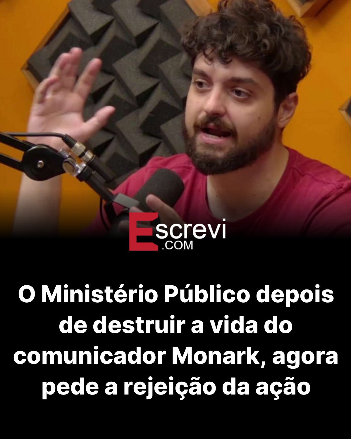 O Ministério Público depois de destruir a vida do comunicador Monark, agora pede a rejeição da ação card preto