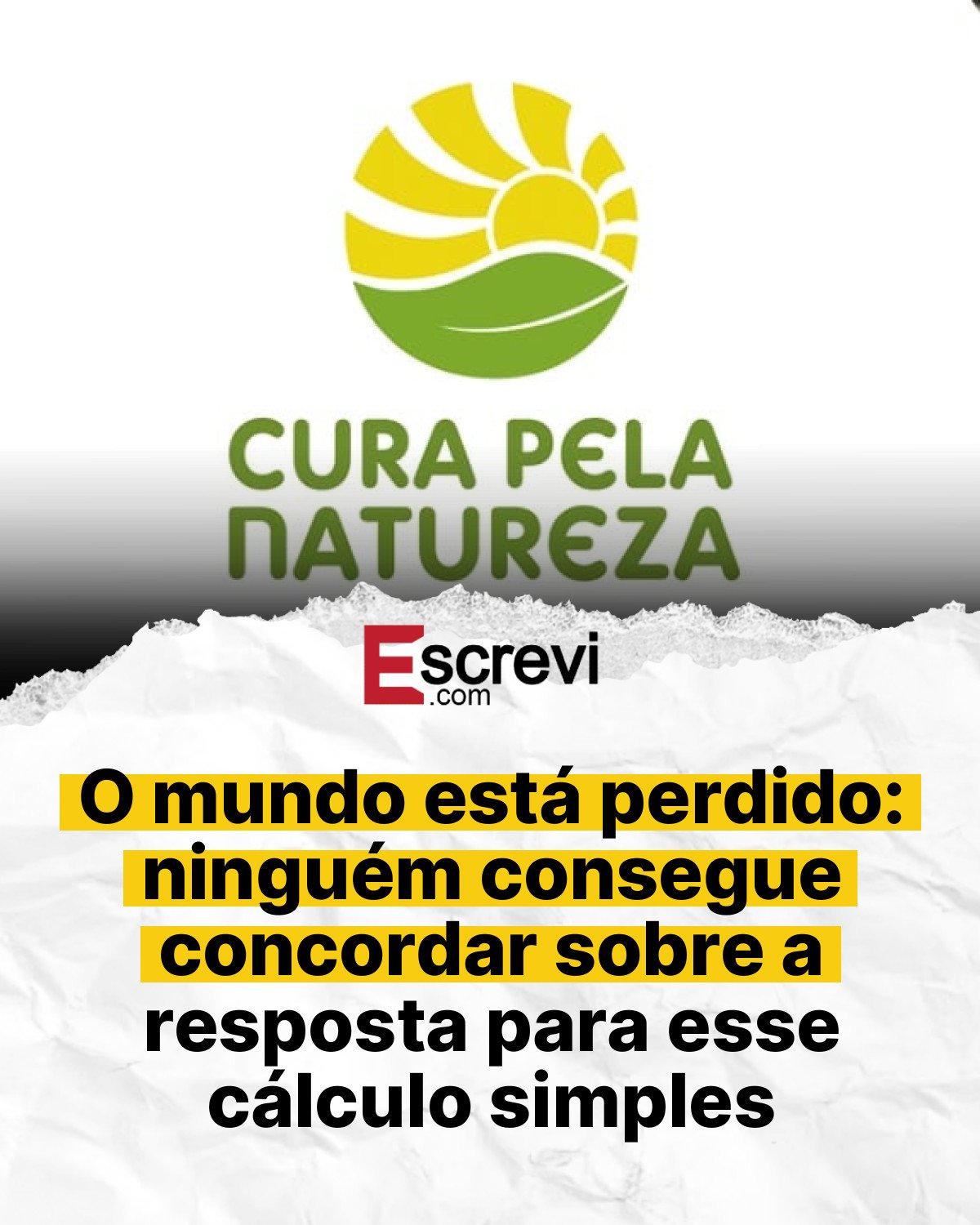 O mundo está perdido: ninguém consegue concordar sobre a resposta para esse cálculo simples card branco