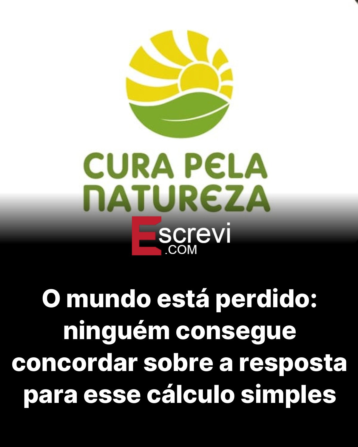 O mundo está perdido: ninguém consegue concordar sobre a resposta para esse cálculo simples card preto