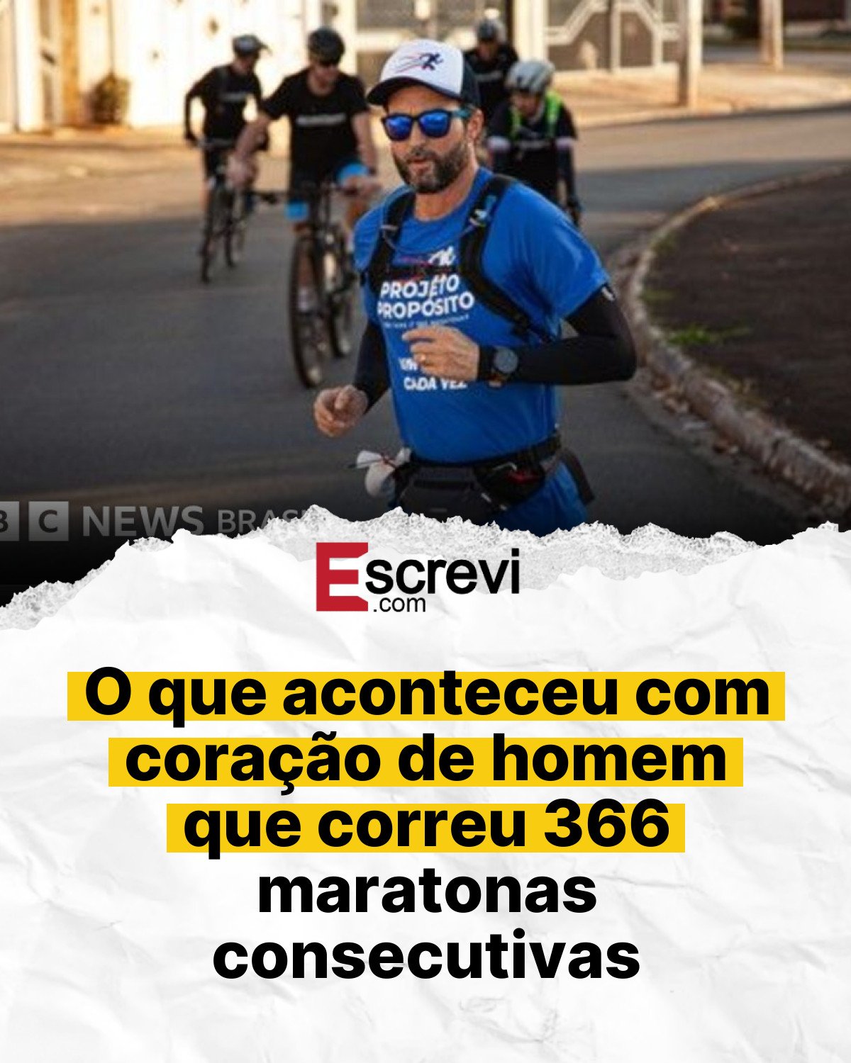O que aconteceu com coração de homem que correu 366 maratonas consecutivas card branco