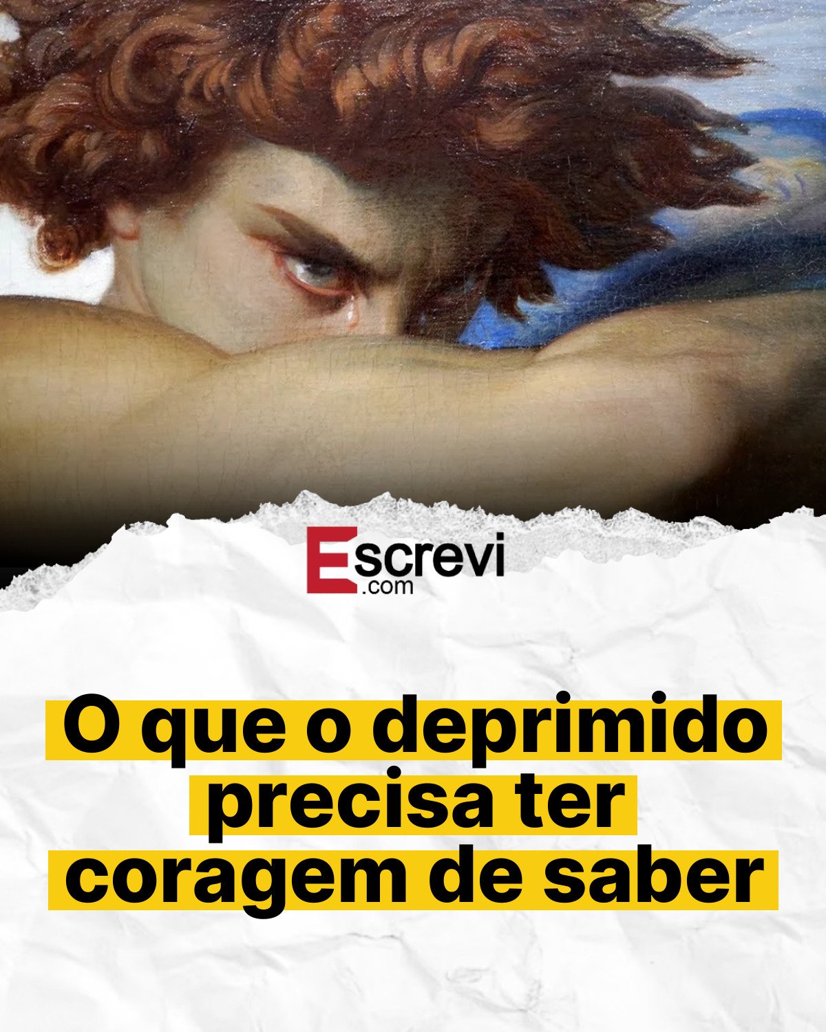 O que o deprimido precisa ter coragem de saber card branco