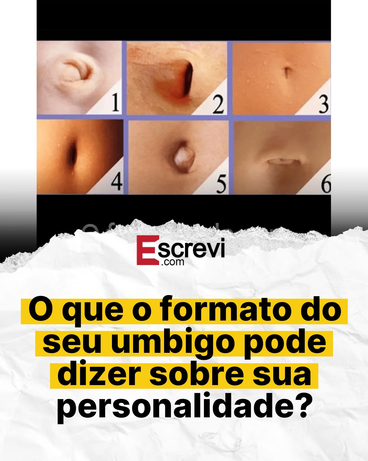O que o formato do seu umbigo pode dizer sobre sua personalidade? card branco