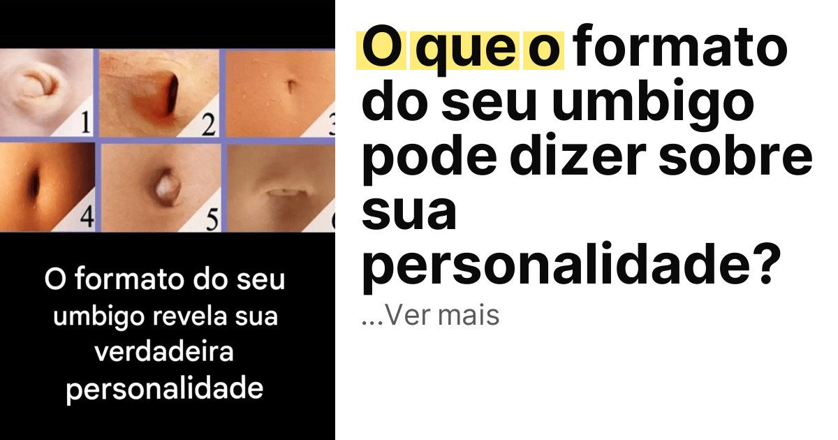 O que o formato do seu umbigo pode dizer sobre sua personalidade? imagem principal