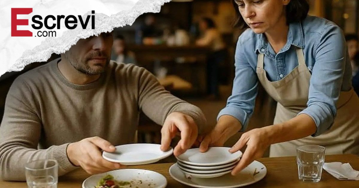 O que significa, segundo os psicólogos, o fato de uma pessoa ajudar os garçons a retirar os pratos da mesa? imagem principal