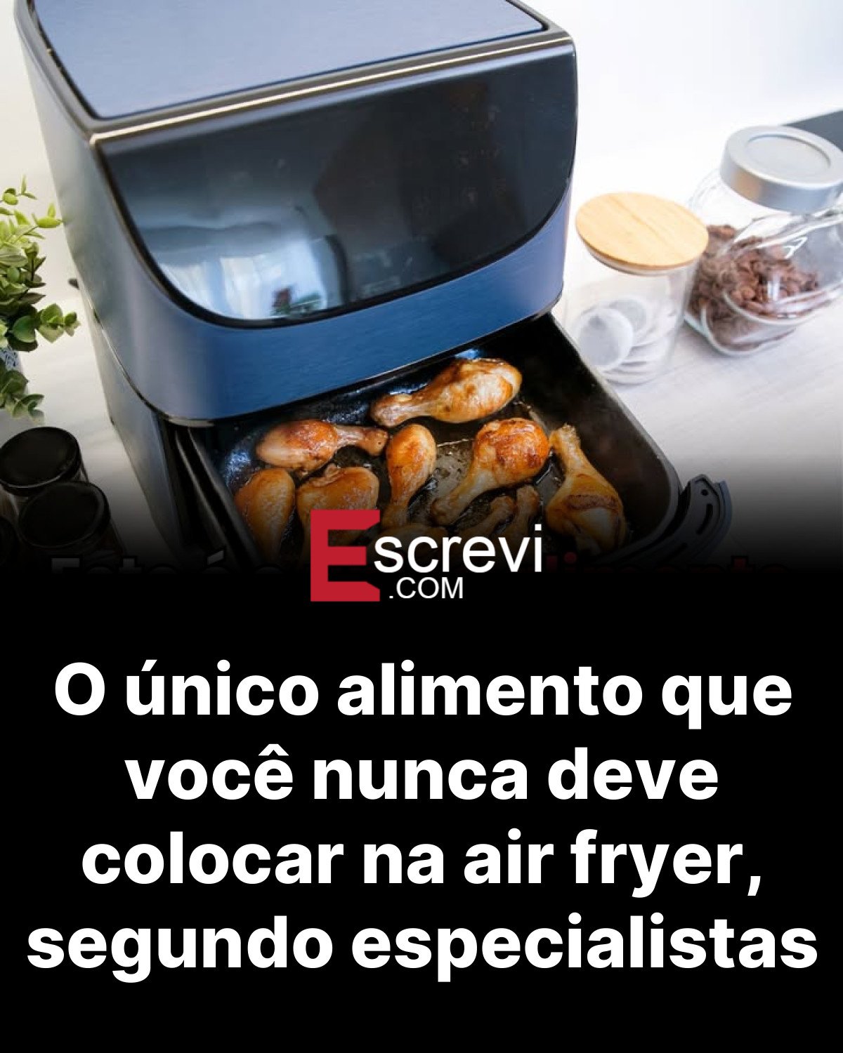 O único alimento que você nunca deve colocar na air fryer, segundo especialistas card preto