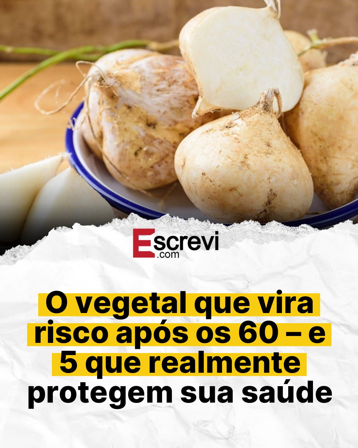 O vegetal que vira risco após os 60 – e 5 que realmente protegem sua saúde card branco