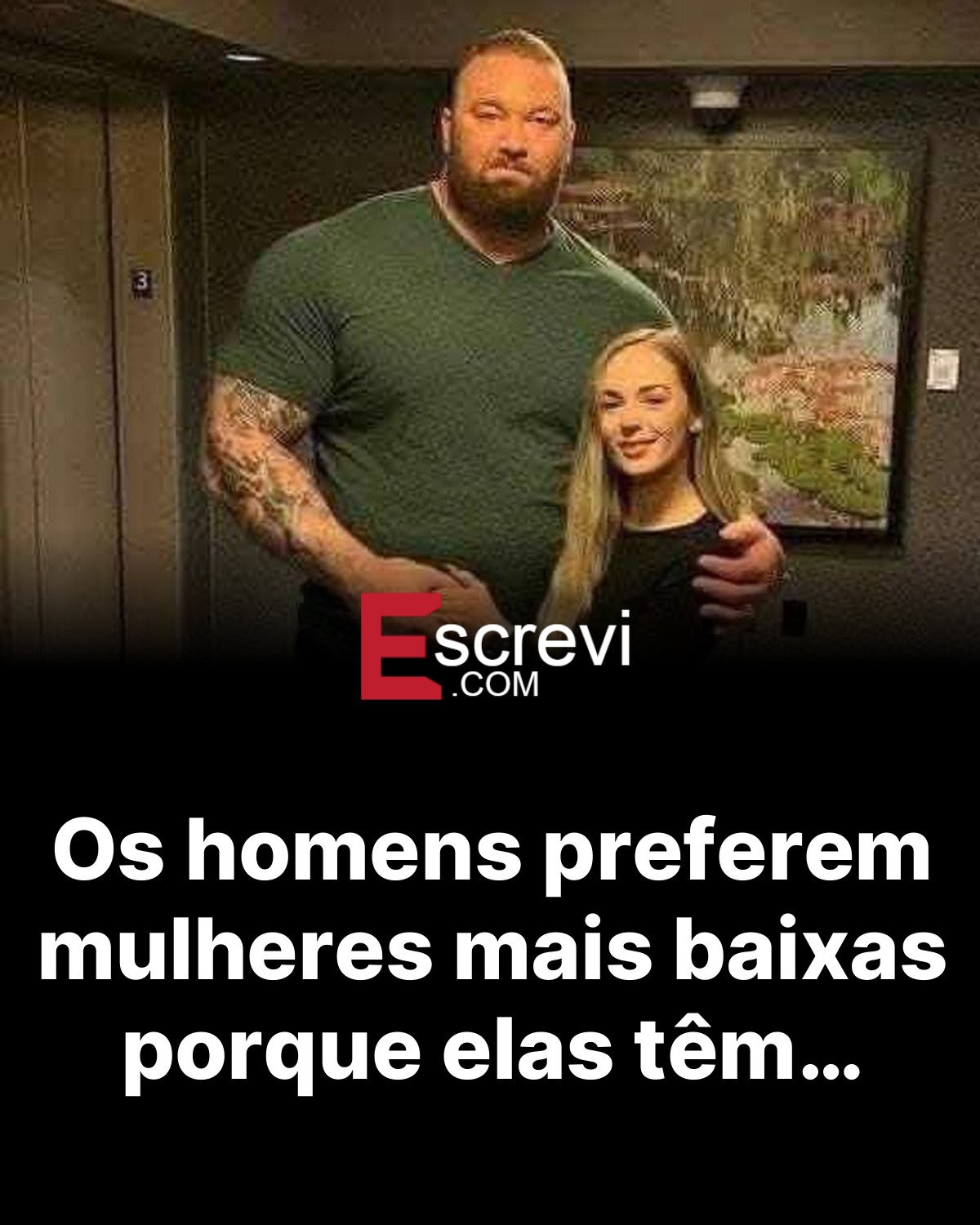 Os homens preferem mulheres mais baixas porque elas têm… card preto