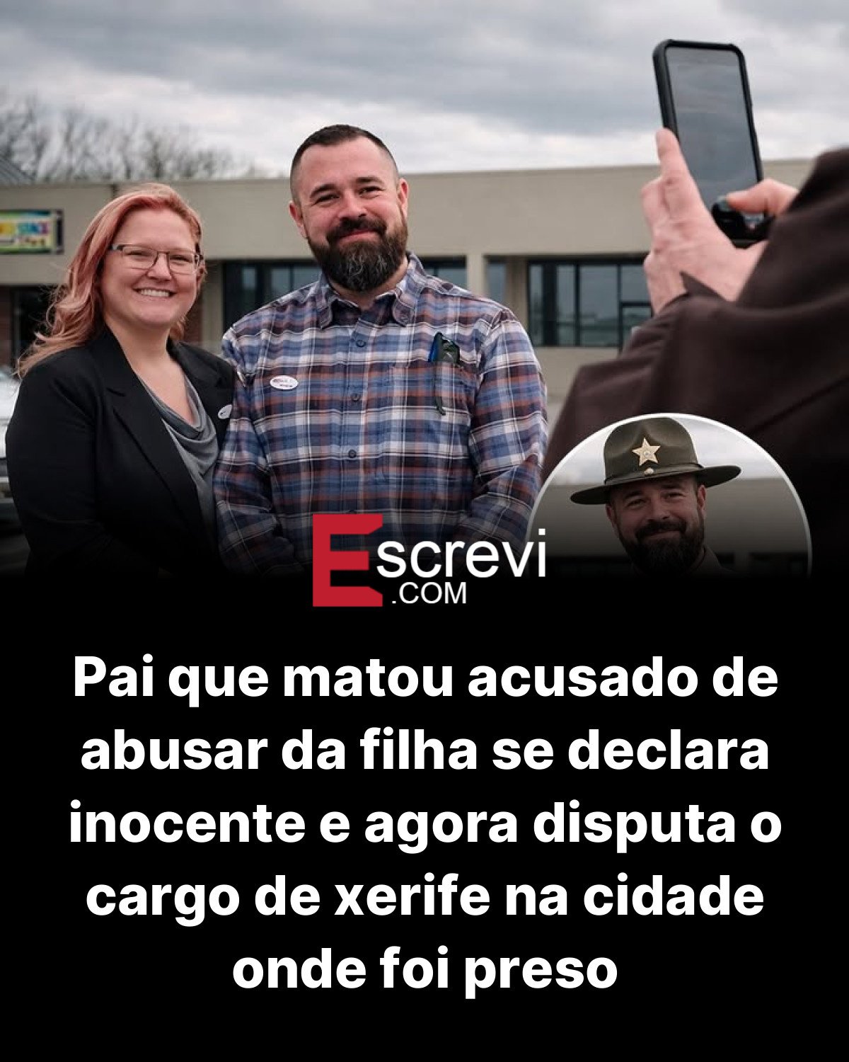 Pai que matou acusado de abusar da filha se declara inocente e agora disputa o cargo de xerife na cidade onde foi preso card preto
