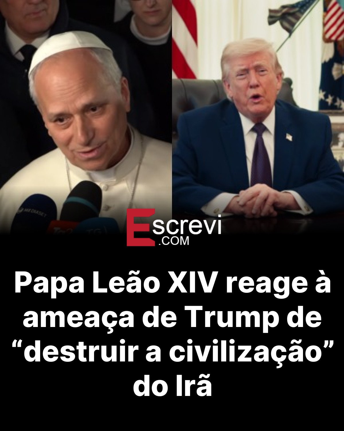 Papa Leão XIV reage à ameaça de Trump de “destruir a civilização” do Irã card preto