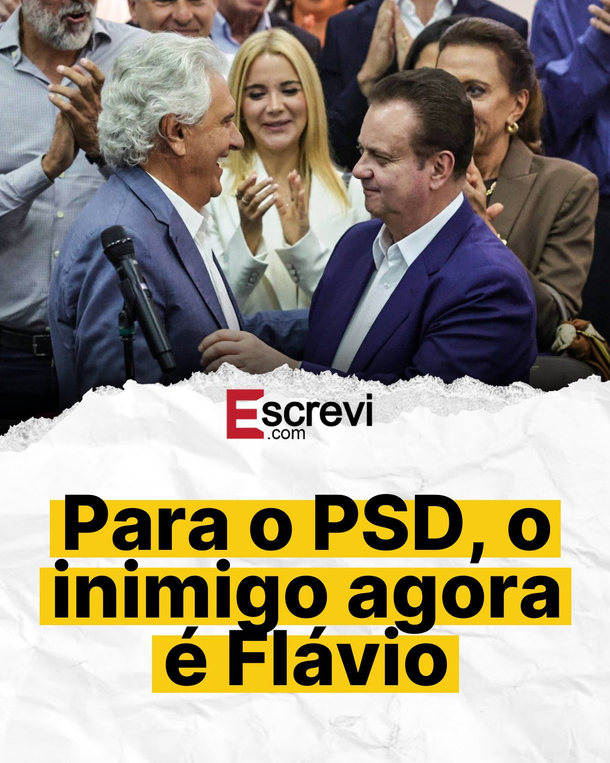 Para o PSD, o inimigo agora é Flávio card branco