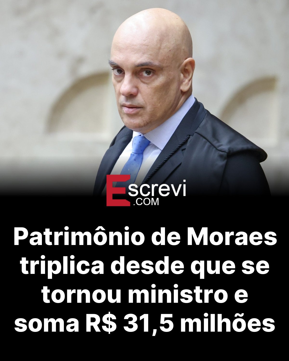 Patrimônio de Moraes triplica desde que se tornou ministro e soma R$ 31,5 milhões card preto