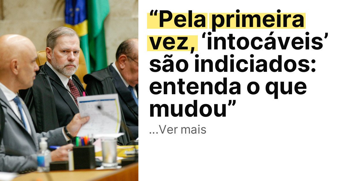 “Pela primeira vez, ‘intocáveis’ são indiciados: entenda o que mudou” imagem principal