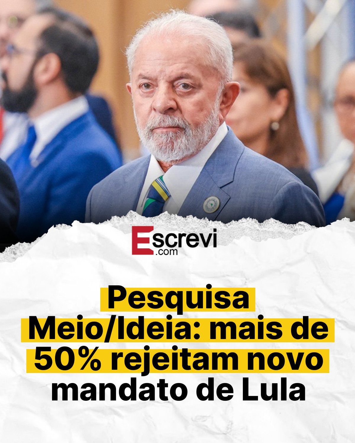 Pesquisa Meio/Ideia: mais de 50% rejeitam novo mandato de Lula card branco