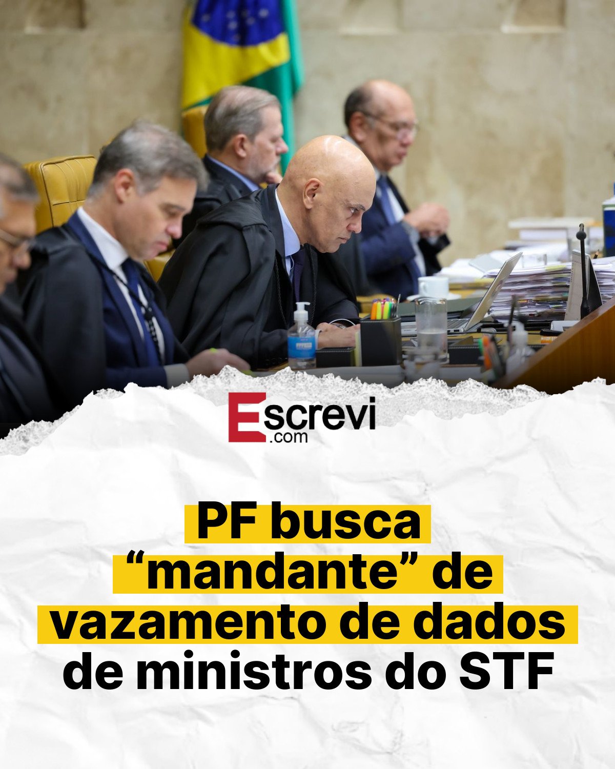 PF busca “mandante” de vazamento de dados de ministros do STF card branco