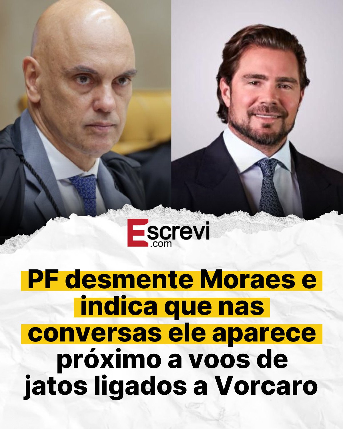 PF desmente Moraes e indica que nas conversas ele aparece próximo a voos de jatos ligados a Vorcaro card branco
