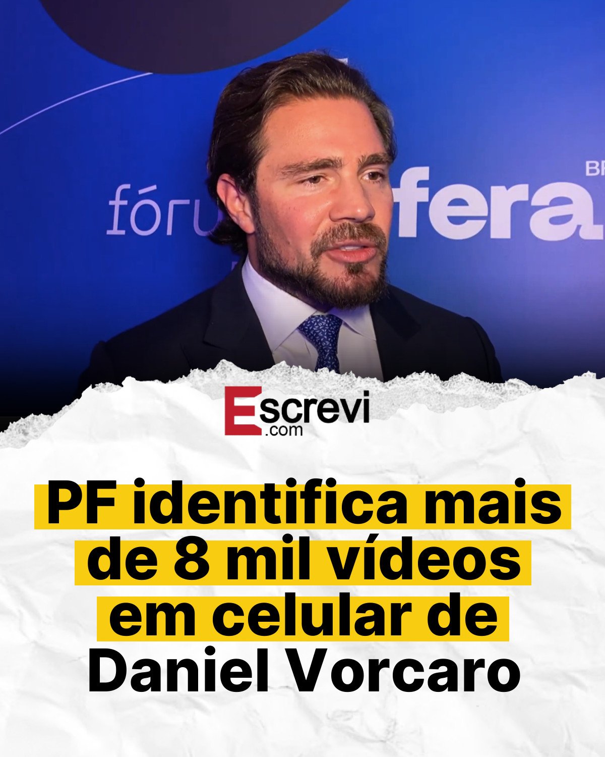 PF identifica mais de 8 mil vídeos em celular de Daniel Vorcaro card branco