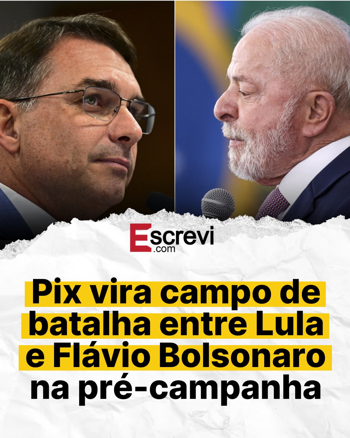Pix vira campo de batalha entre Lula e Flávio Bolsonaro na pré-campanha card branco