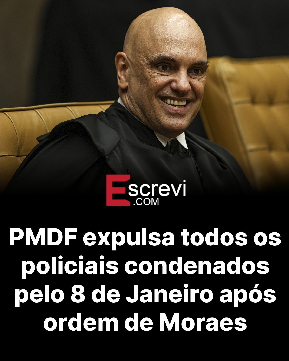 PMDF expulsa todos os policiais condenados pelo 8 de Janeiro após ordem de Moraes card preto